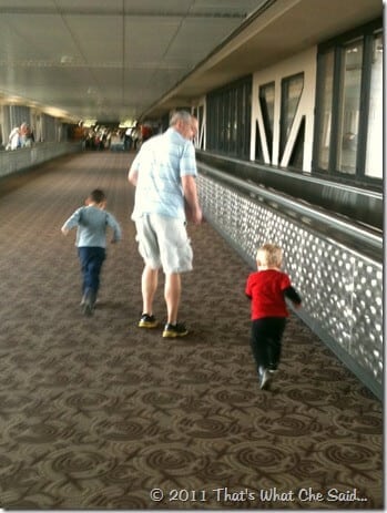 Running in the airport