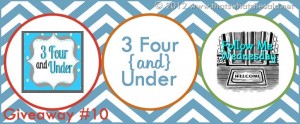 Blogiversary Giveaway #10- 3 Four and Under