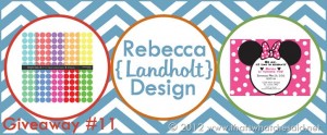 Blogiversary Giveaway #11- Rebecca Landholt Graphic Design