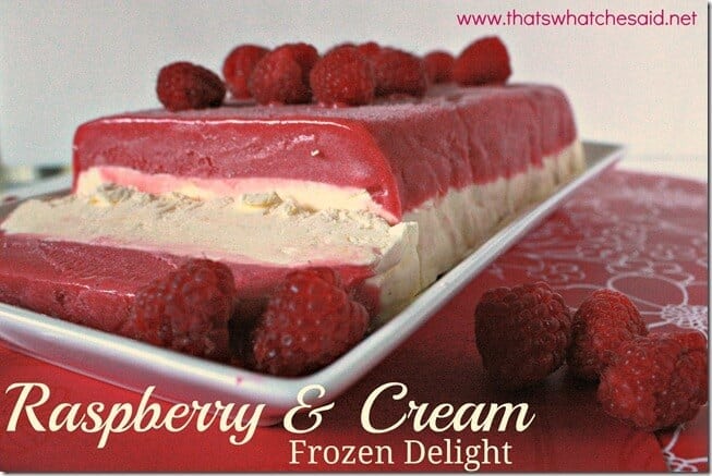 Raspberry and Cream Frozen Delight