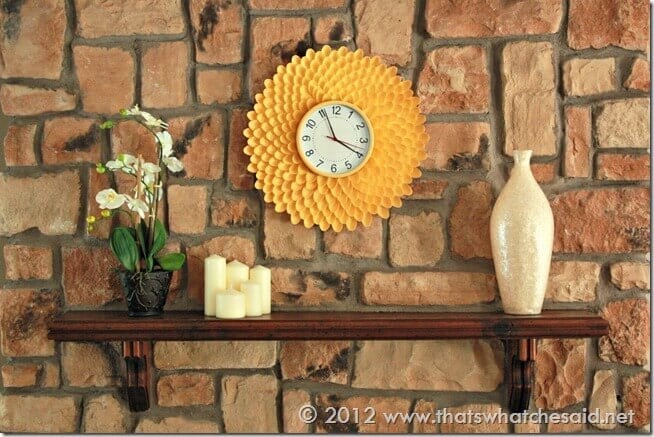 Chrysanthemum Clock on my Mantle