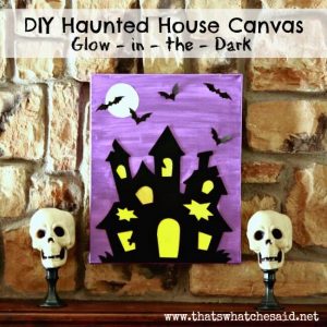Haunted House Canvas Art Halloween Decoration