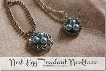 DIY Nest Egg Pendant Necklaces