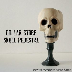 Dollar Store Skull Pedestals