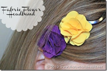 Fabric Flower Headband