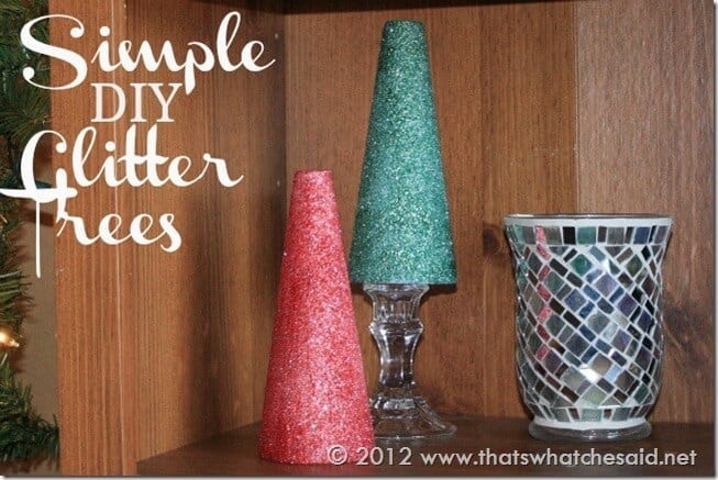 Simple DIY Glitter Trees