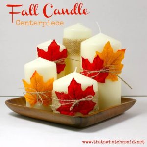 Fall Candle Centerpiece