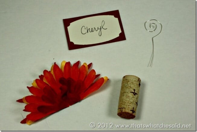 Place Card Holder Supplies