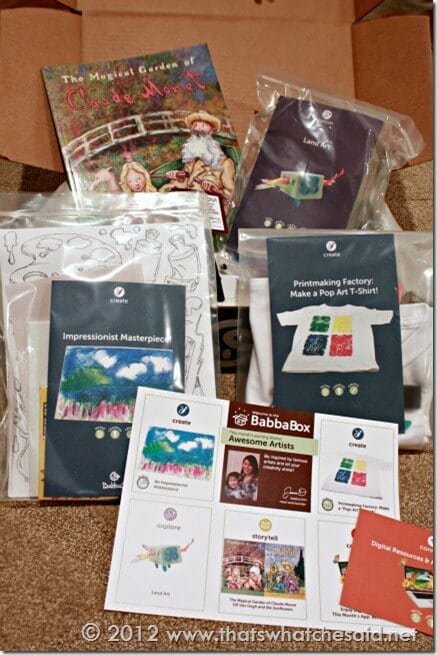 Babbabox contents