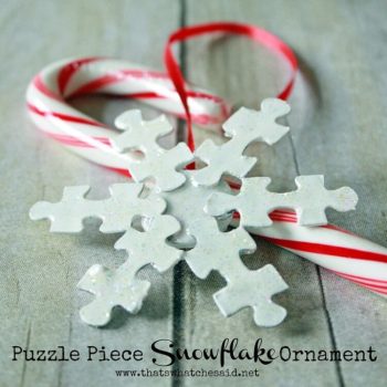 Puzzle Piece Snowflake Ornament