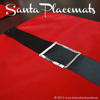 No Sew Santa Placemats