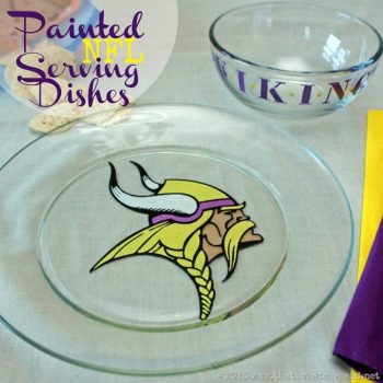 Painted NFL Serving Dishes