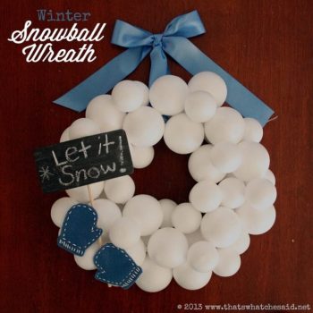 Winter Snowball Wreath