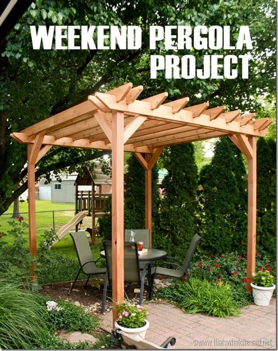 DIY Weekend Pergola Project at thatswhatchesaid.net