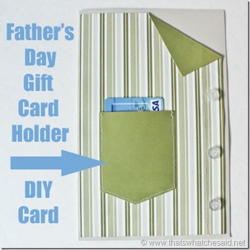 Fathers Day Shirt Gift Card Holder Card