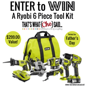 Ryobi Tool Giveaway – 6 Piece Combo Kit