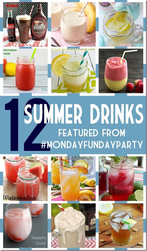 Check out this roundup of 12 delicious summer drinks! Some of these thirst quenching beverage recipes for kids and adults, and some are just for grown-ups! But all of them are awesome!
