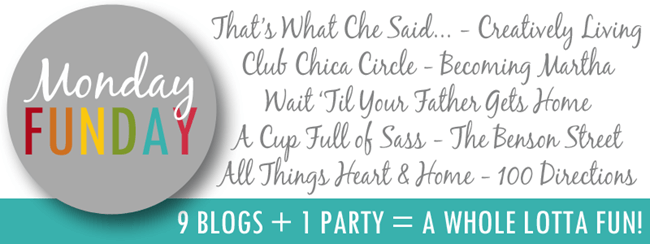 Monday Funday Link Party at www.thatswhatchesaid.com Join us each Sunday at 6 pm CST for the best link party on the Blogosphere!