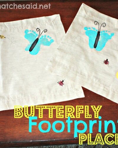 Butterfly Footprint Placemats