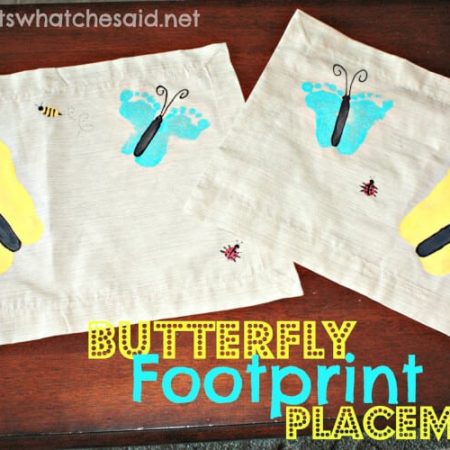 Butterfly Footprint Placemats