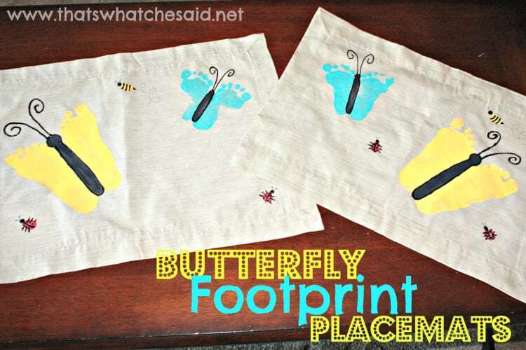 Butterfly Footprint Placemats