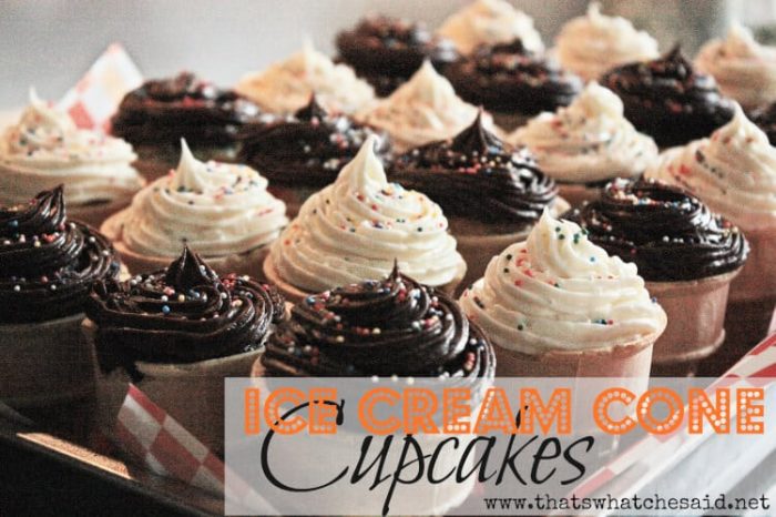 Ice Cream Cone Cupcakes