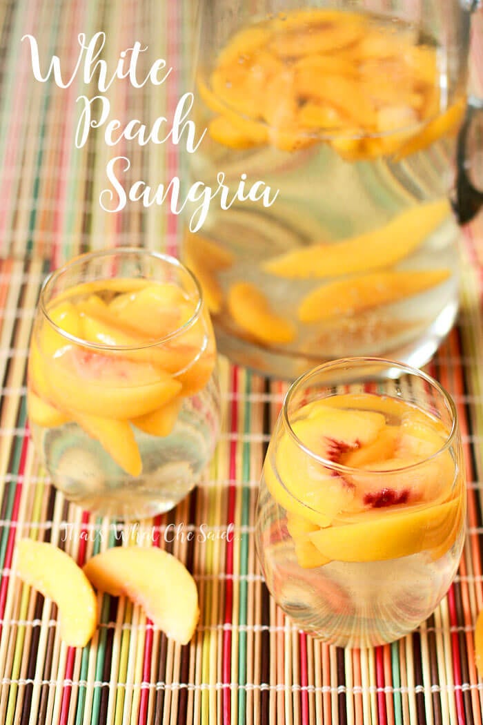 White Peach Sangria Cocktail
