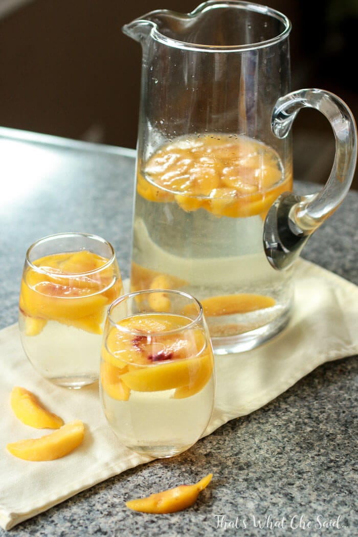 White Peach Sangria Recipe made by the Pitcher