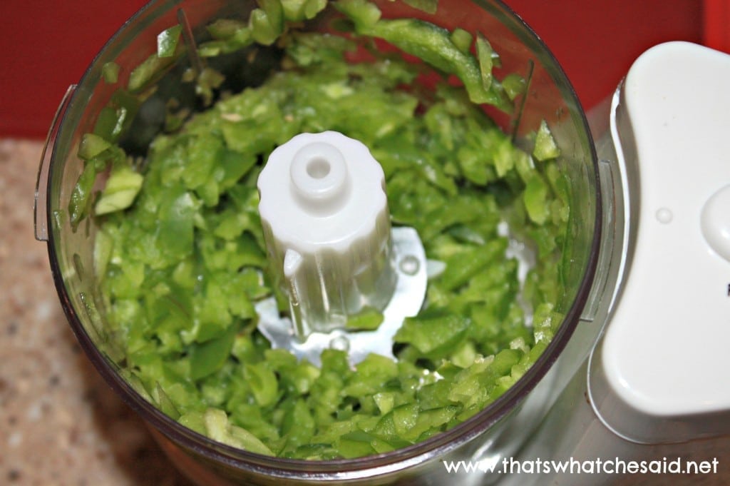 Chopped Green Pepper for Corn & Black Bean Salsa