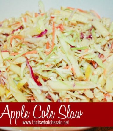 Apple Cole Slaw at thatswhatchesaid.net