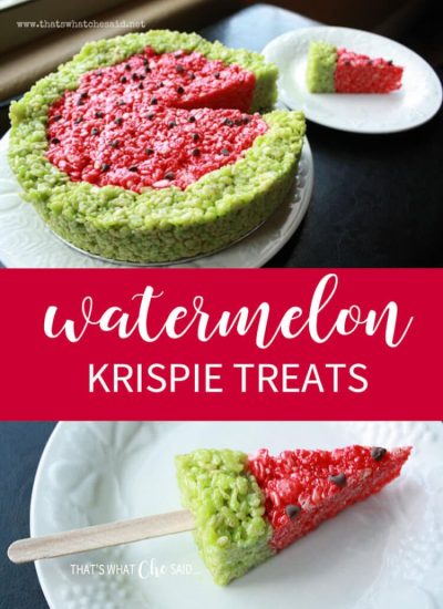 Fun & Fruity Watermelon Rice Krispie Treats!