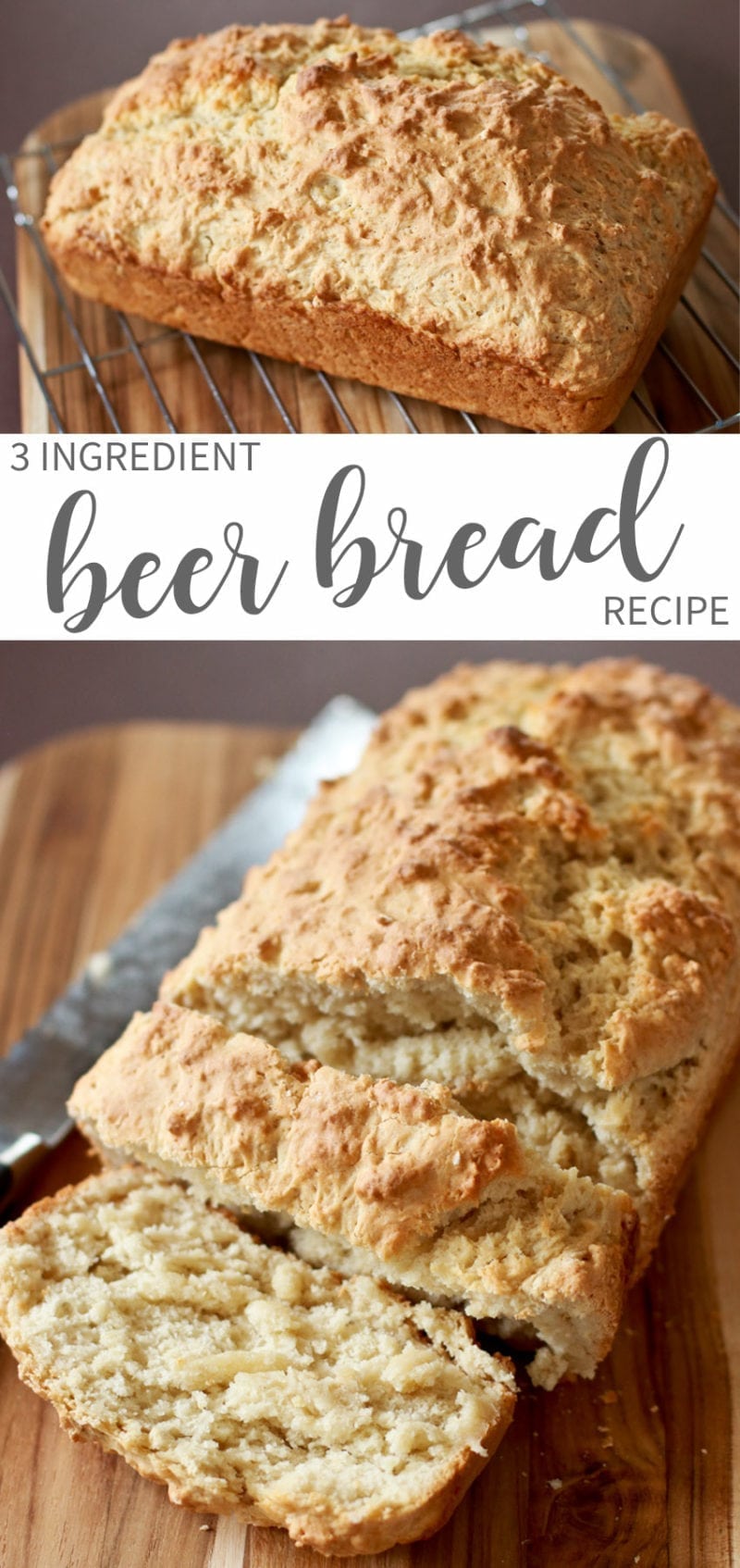 3 Ingredient Easy Beer Bread Recipe