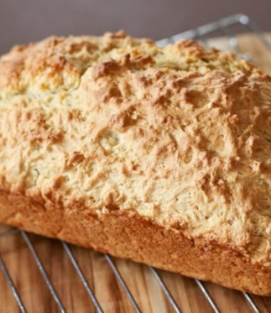 3 ingredient beer bread. It's perfect for soups, dips, and even just with butter!