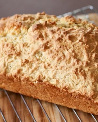 3 ingredient beer bread. It's perfect for soups, dips, and even just with butter!