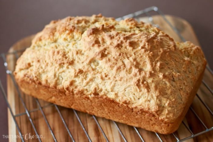 3 ingredient beer bread. It's perfect for soups, dips, and even just with butter!