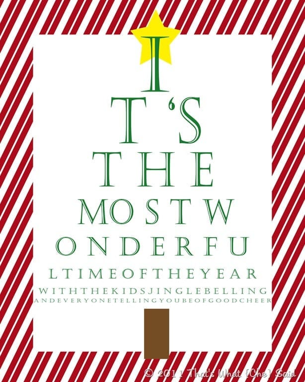 Christmas Eye Chart