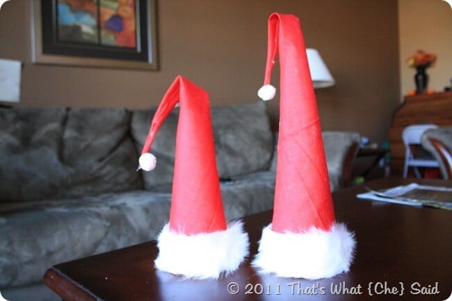 Santa Hat from Styrofoam Cone