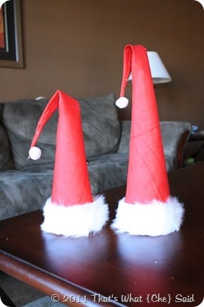 Santa Hat from Styrofoam Cone