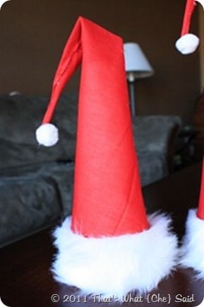 Santa Hat from Styrofoam Cone