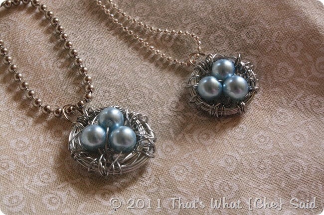 DIY Nest Egg Pendant Necklaces