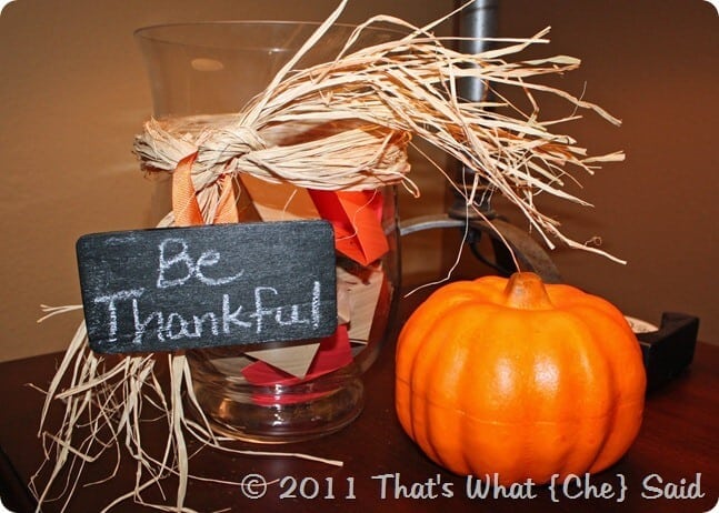 Be Thankful Jar