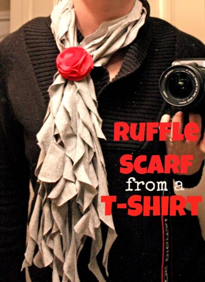 DIY Ruffle Scarf from a T-Shirt