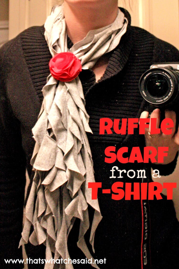 DIY Ruffle Scarf from a T-Shirt