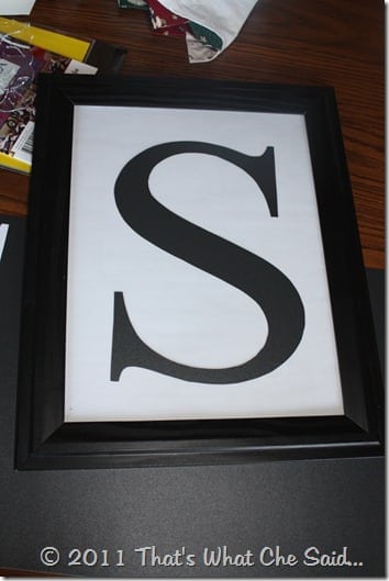 Vinyl Monogram Frame