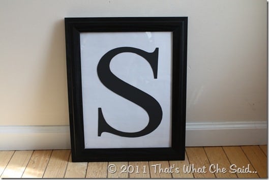 Vinyl Monogram Frame