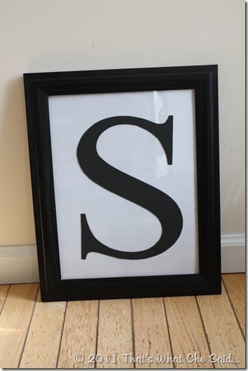 Vinyl Monogram Frame