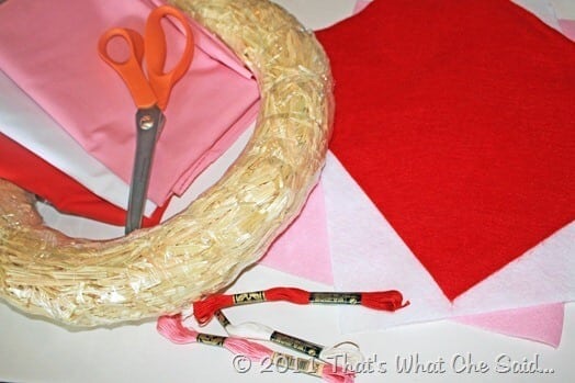 Valentine's Day Wreath Supplies