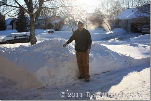 Snow Mound in MN 2010