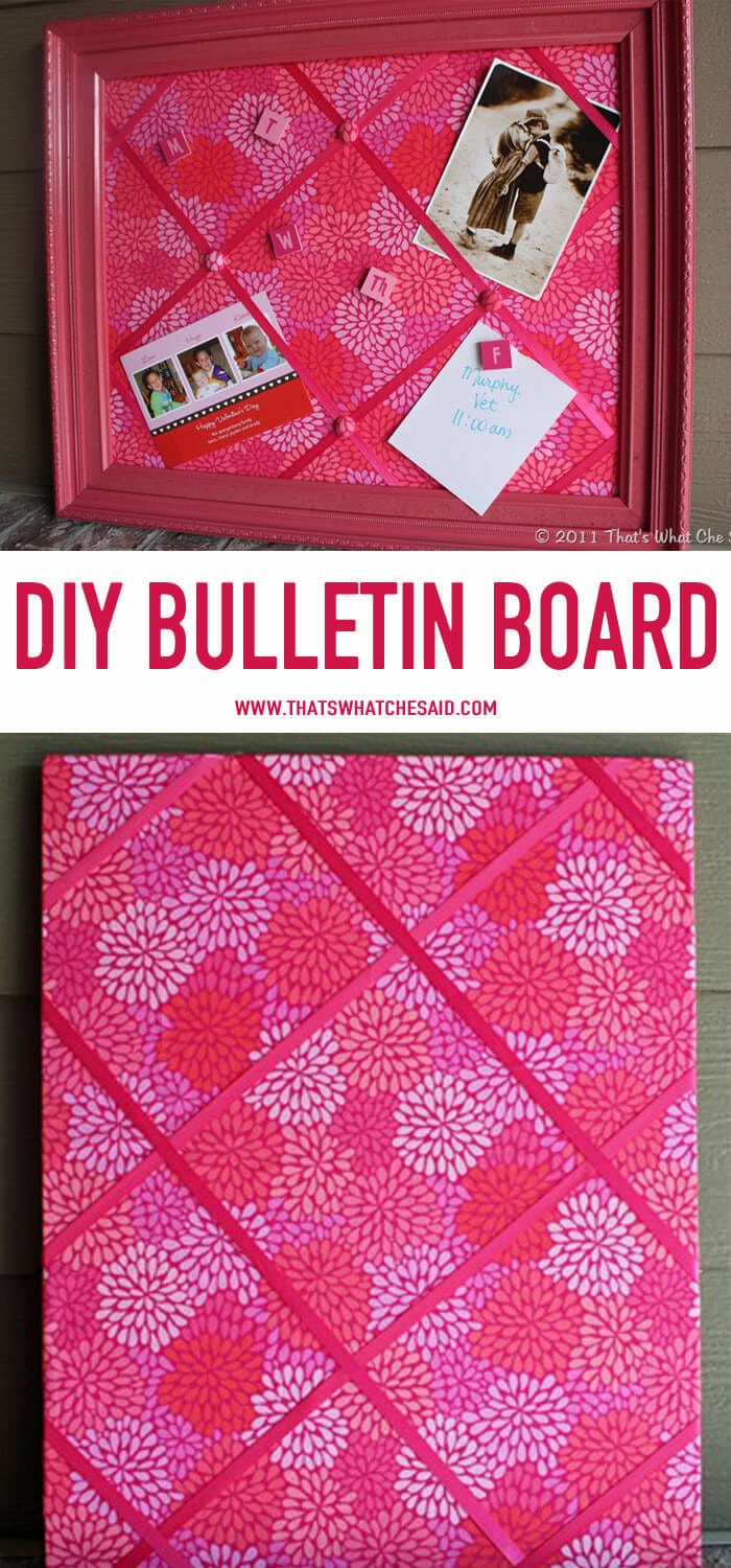 DIY Bulletin Board Tutorial at www.thatswhatchesaid.com