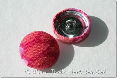 How to make your own fabric buttons at thatswhatchesaid.com